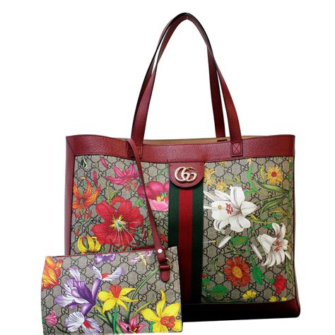 gucci handbag with flowers|authentic women Gucci handbag.